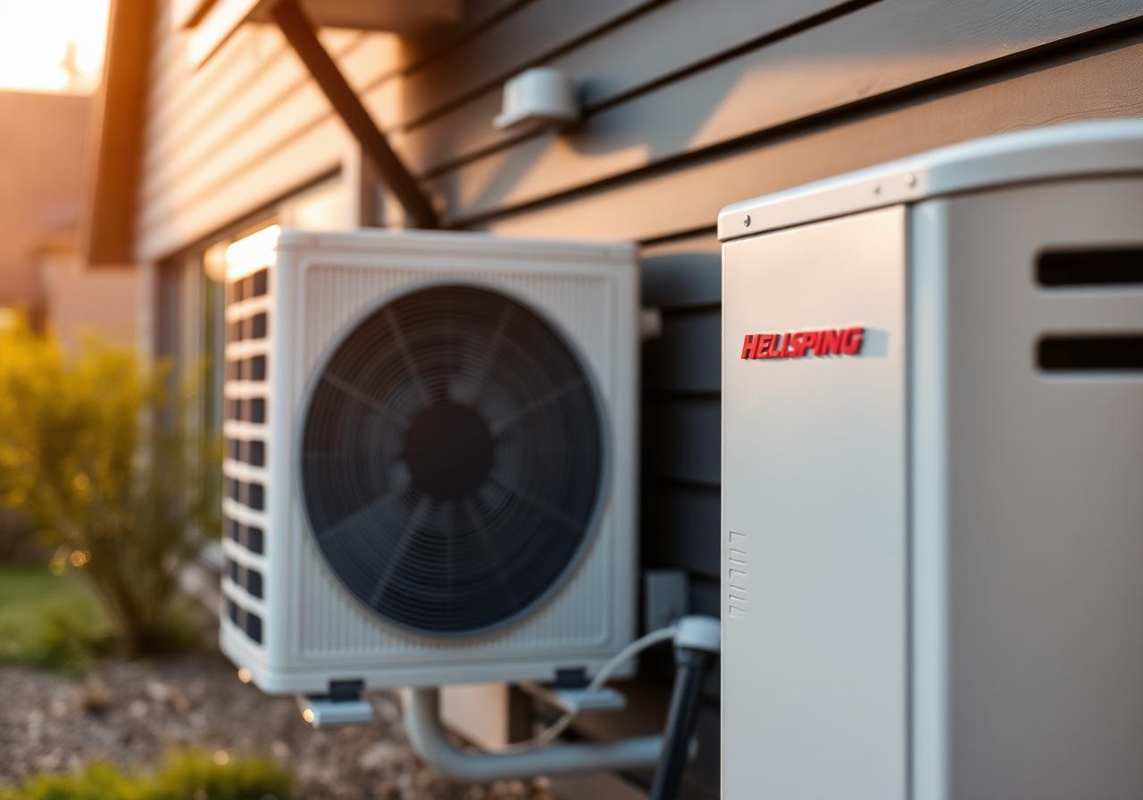 Moderne Wärmepumpe – Außeneinheit